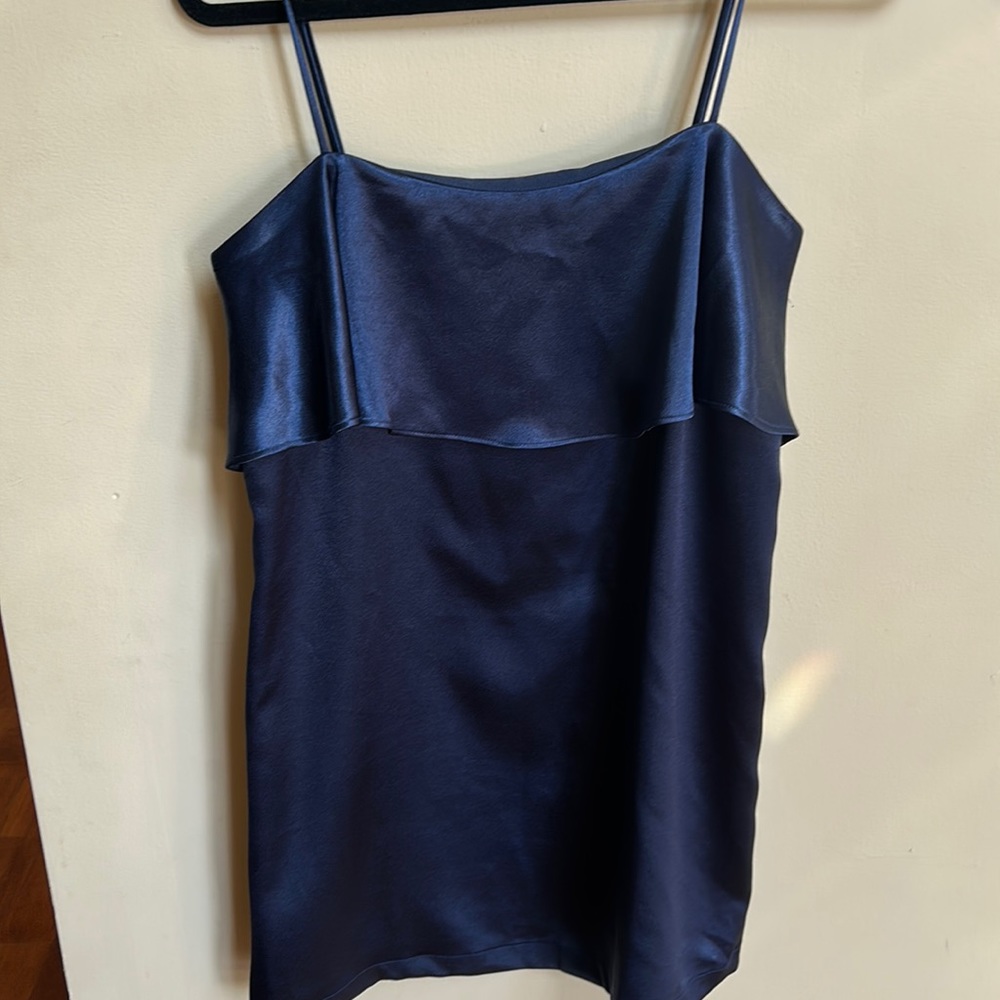 Navy blue spaghetti strap dress
